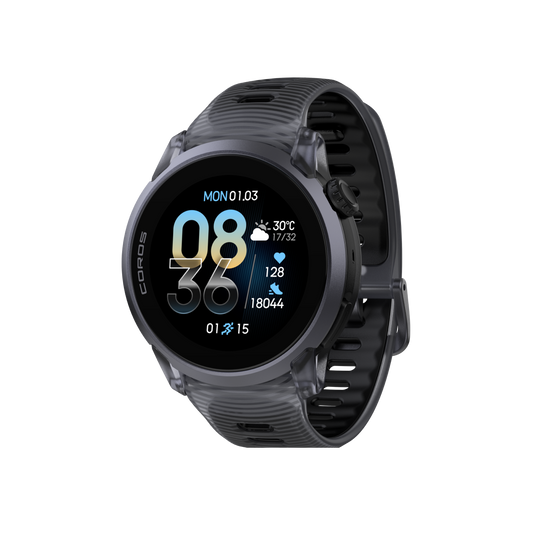 Front three-quarter view of COROS PACE 4 Watch Black Crystal Color